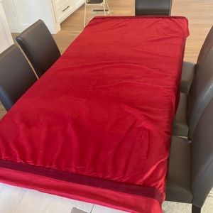 Crate & Barrel Red Tablecloth